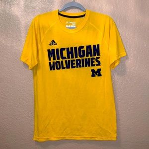 Adidas Michigan Wolverines short sleeve Shirt M